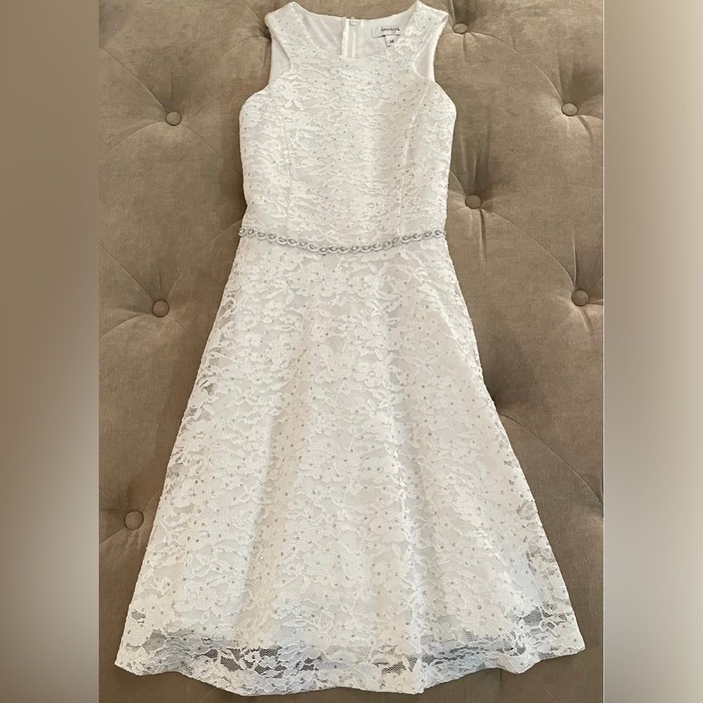 Speechless White Sheath Dress Halter Sleeveless